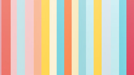 A Colorful Striped Wallpaper With Different Colorsの素材