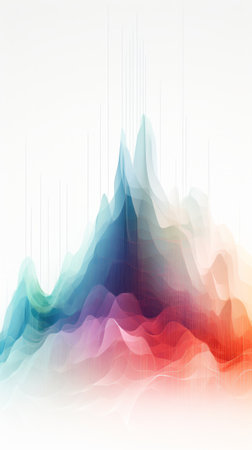Colorful Sound Wave on Black Backgroundの素材