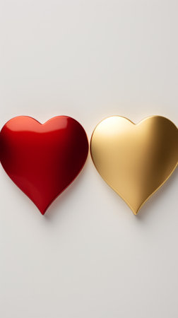 Two Heart Shaped Plates Side by Sideの素材