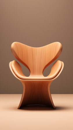 Wooden Chair on Brown Floorの素材