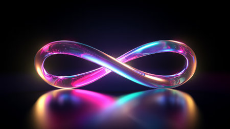 Neon infinity symbol backgroundの素材