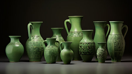 Group of Green Vasesの素材