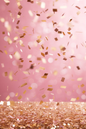 Pink and Gold Confetti Celebrationの素材