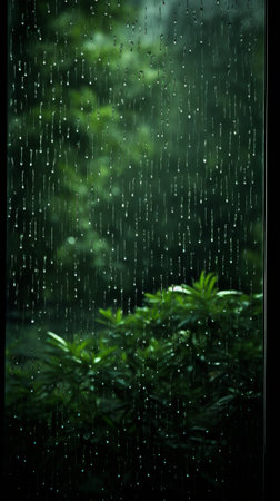 Rain Falling on a Windowの素材