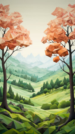 A Tranquil Mountain Landscapeの素材