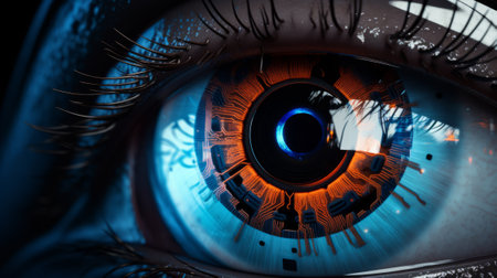 Close-Up of a Blue Eyeの素材