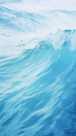 An adrenaline-filled surfer catching a massive wave on his surfboardの素材