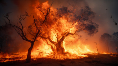 Large Tree Engulfed in Flamesの素材