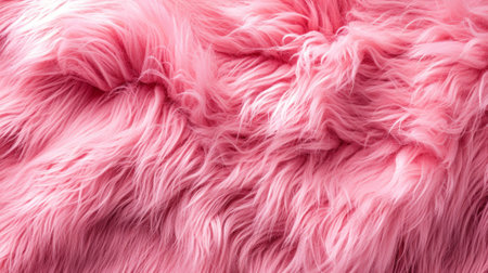 Close-Up of Pink Fur Texture, Soft, Plush, and Luxuriousの素材