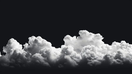 Black and White Photo of Clouds in the Sky - Serene and Majestic Nature Pictureの素材