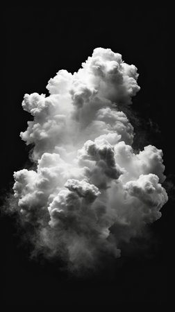 Black and White Photo of a Cloud in the Skyの素材