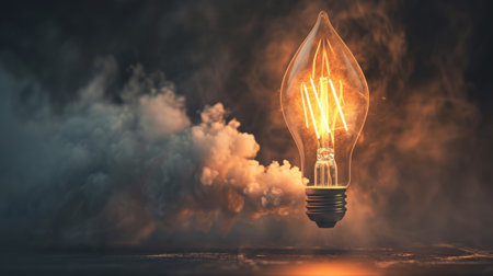 Smoke Emitting Light Bulb - Electrical Device Producing Smokeの素材