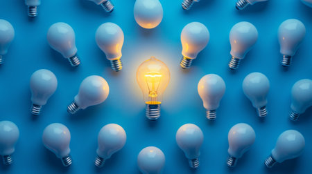 Pattern of Grouped Light Bulbs in an Arrangementの素材