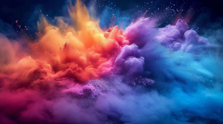 Colorful Cloud of Smoke Floating in the Airの素材