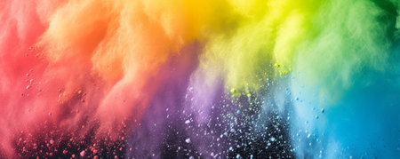 Colorful Powders Suspended in the Airの素材