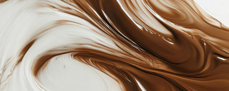 Swirling brown and white abstract fluid artの素材