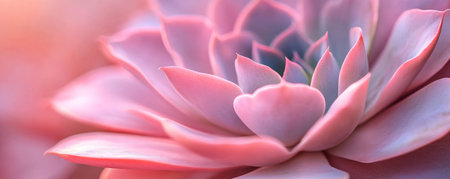 Close-up of pink succulent plant, soft focus. Nature and tranquility conceptの素材