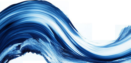 Abstract blue wave on transparent backgroundの素材