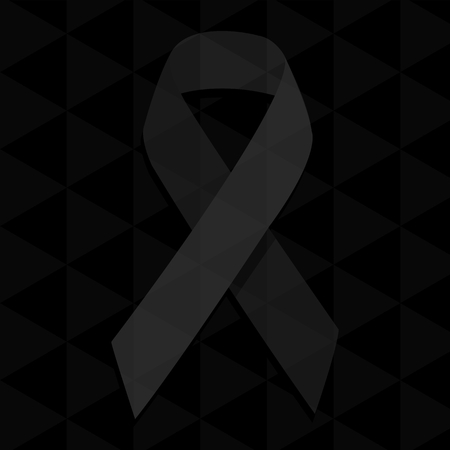 Black ribbon bow awareness symbolのイラスト素材