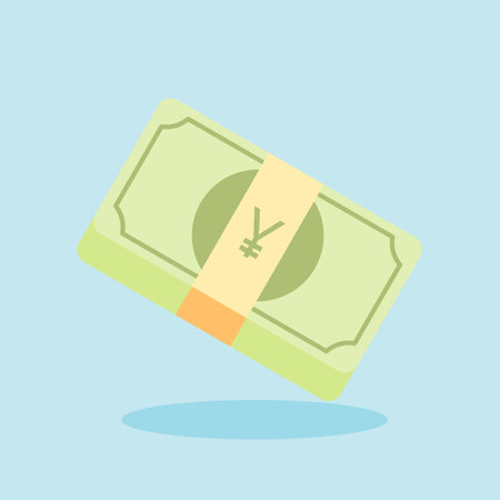 Money bill icon. Flat design. Vector illustration, EPS 10.のイラスト素材