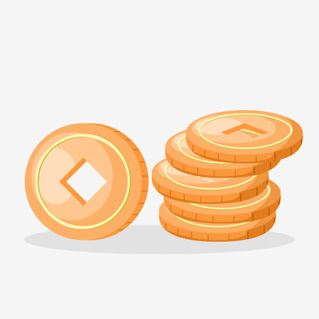 Coins concept with icon design, vector illustration 10 eps graphic.のイラスト素材