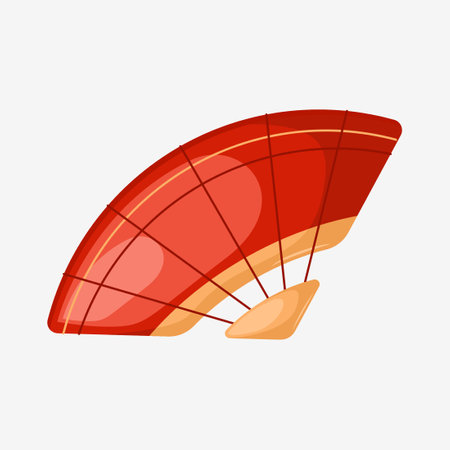 Sketch of japanese folding fan. Vector illustration.のイラスト素材