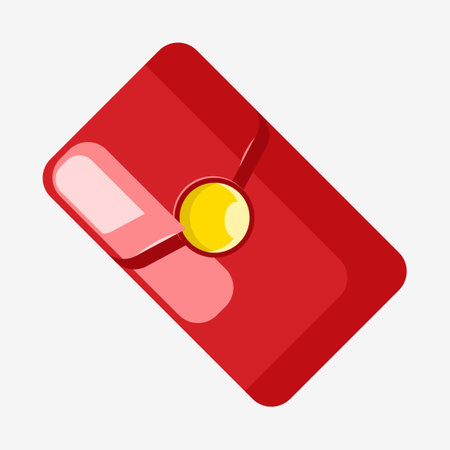 Red Envelope Icon. Flat Style. Vector Illustration.のイラスト素材