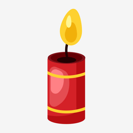 Candle icon. Flat illustration of candle vector icon for web designのイラスト素材
