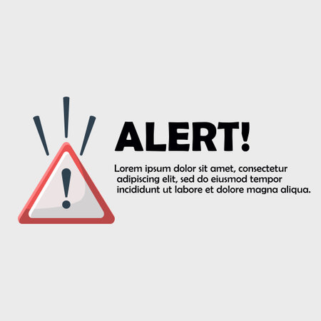 Alarm icon. Danger warning sign. Alert symbol. Vector illustrationのイラスト素材