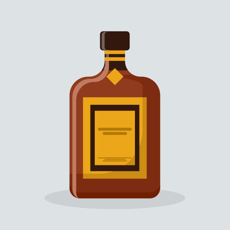 bottle of whiskey design, vector illustration eps10 graphic.のイラスト素材