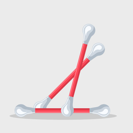 Cotton swabs icon. Flat illustration of cotton swabs vector icon for web designのイラスト素材