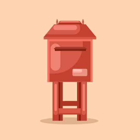 Red fire hydrant icon. Flat illustration of red fire hydrant icon for web designのイラスト素材