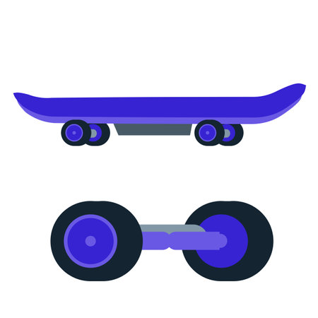 Skateboard icon. Flat illustration of skateboard icon for web designのイラスト素材