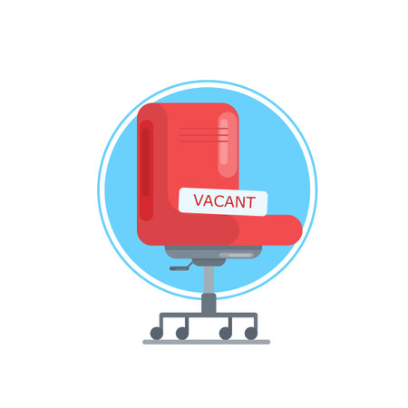 Office chair icon. Vector illustration in flat style on white background.のイラスト素材