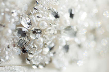 Wedding crystal shine on light, macro soft focusの写真素材