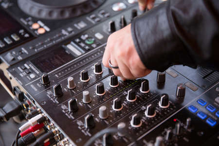 Control nobs on a sound mixing board, useful for various music and sound themes