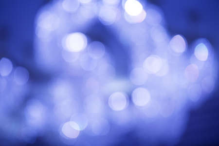 Blue and white beautiful bokeh abstract background, soft focusの写真素材