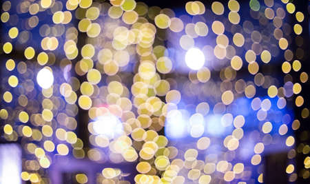 Yellow and white beautiful bokeh abstract background, soft focusの写真素材