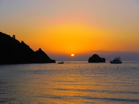 Sunrise on seaの写真素材