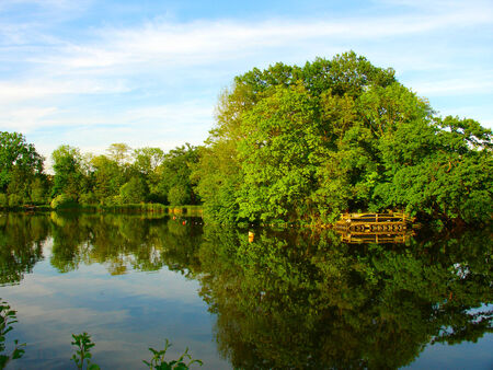 Lake in Germany with rich nature surroundingの写真素材