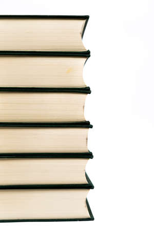 Stack of hardcover books isolated  with copy spaceの写真素材