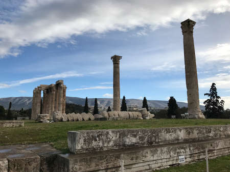 The Temple of Olympian Zeus in Athens, Greeceのeditorial素材