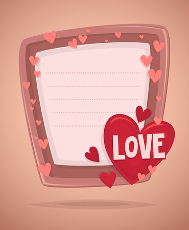 Happy Valentines day card in retro styleのイラスト素材