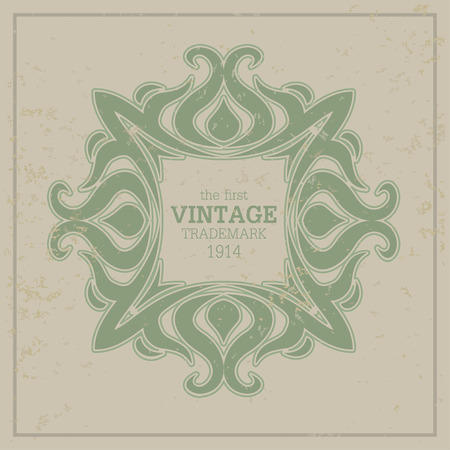 Retro luxury  template for Business signのイラスト素材