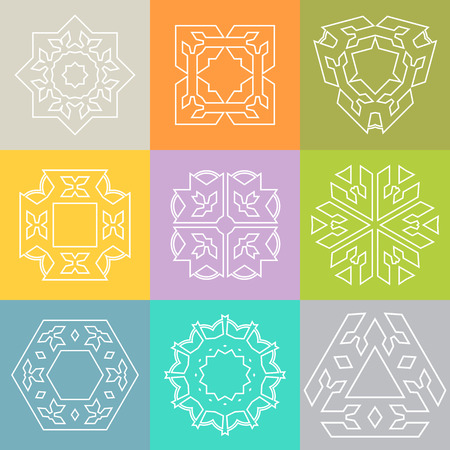 frame with space for text in trendy mono line styleのイラスト素材