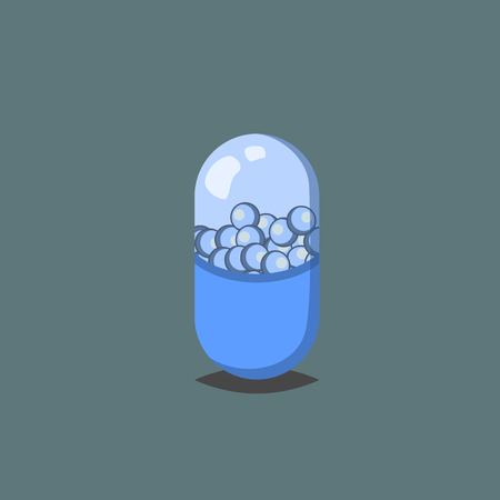 Medical Tablet symbol isolated on gray backgroundのイラスト素材