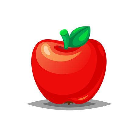 Red fresh apple iconのイラスト素材