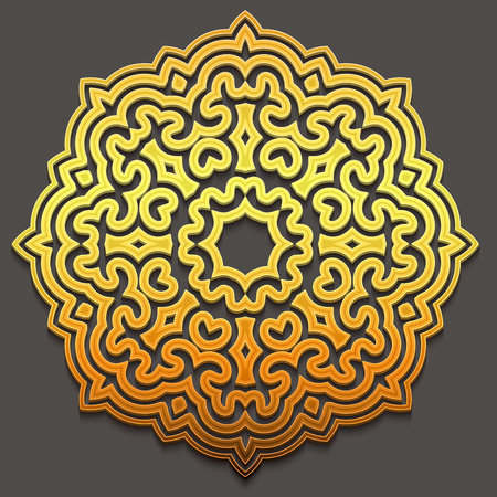 Arabic gold geometric pattern for festive design of the holiday of Ramadan or other oriental style artのイラスト素材