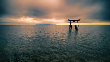 Torii in the seaのeditorial素材