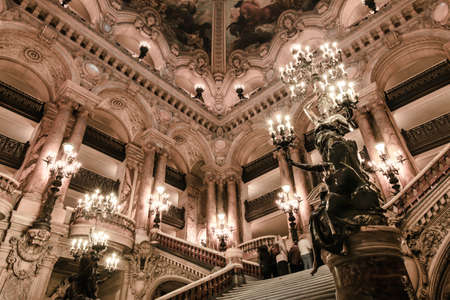 Paris, France - January 18, 2011:Image of the interior of Paris opera house in Paris, France. Also...